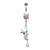 Wishing Star and Moon Belly Button Ring-WildKlass Jewelry