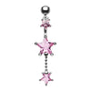 Glistening Falling Stars Belly Button Ring-WildKlass Jewelry