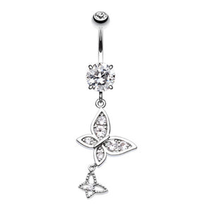 Butterfly Dance Belly Button Ring-WildKlass Jewelry