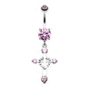 Heart in Cross Belly Button Ring-WildKlass Jewelry