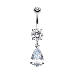 Opulant Droplet Belly Button Ring-WildKlass Jewelry