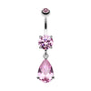 Opulant Droplet Belly Button Ring-WildKlass Jewelry