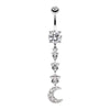 Stars to the Moon Belly Button Ring-WildKlass Jewelry