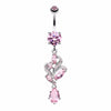 Elegant Luster Vines Belly Button Ring-WildKlass Jewelry