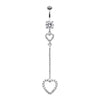 Luscious Double Hearts Belly Button Ring-WildKlass Jewelry