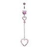 Luscious Double Hearts Belly Button Ring-WildKlass Jewelry