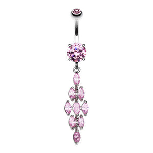 Crystal Tier Belly Button Ring-WildKlass Jewelry
