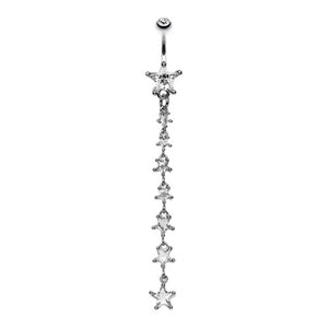 Dazzling Star Journey Belly Button Ring-WildKlass Jewelry