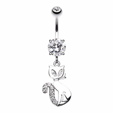Urban Kitty Cat Belly Button Ring-WildKlass Jewelry