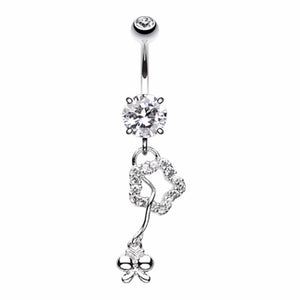 Charming Star Loop Belly Button Ring-WildKlass Jewelry