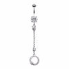 Glistening Karma Loop Belly Button Ring-WildKlass Jewelry