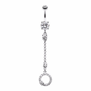 Glistening Karma Loop Belly Button Ring-WildKlass Jewelry
