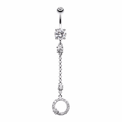 Glistening Karma Loop Belly Button Ring-WildKlass Jewelry