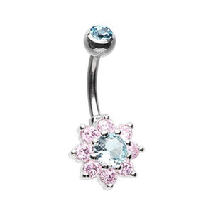 Luxuriant Spring Flower WildKlass Belly Button Ring-WildKlass Jewelry