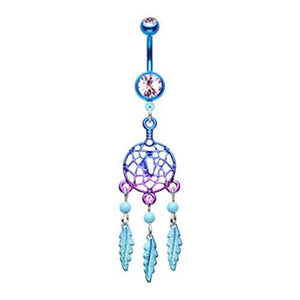 Candy Coated Dreamcatcher WildKlass Belly Button Ring-WildKlass Jewelry