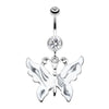 Marble Butterfly Belly Button Ring-WildKlass Jewelry
