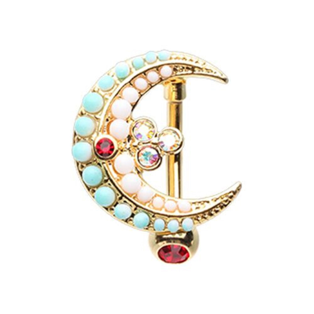 Vibrant Moon Drop Top Down Reversible WildKlass Belly Button Ring