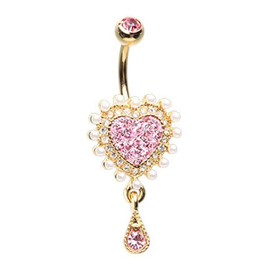 True Love Valentine WildKlass Belly Button Ring-WildKlass Jewelry