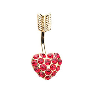 Follow Your Heart WildKlass Belly Button Ring-WildKlass Jewelry