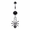 Spider Sparkle Belly Button Ring-WildKlass Jewelry