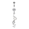 Dazzling Love Belly Button Ring-WildKlass Jewelry