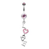 Dazzling Love Belly Button Ring-WildKlass Jewelry