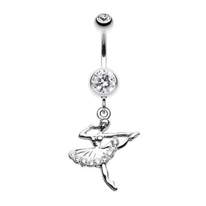 Elegant Ballerina Belly Button Ring-WildKlass Jewelry