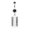Shimmering Razor Blade Belly Button Ring-WildKlass Jewelry
