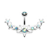 Glister Stars Arc Belly Button Ring-WildKlass Jewelry