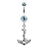 Classic Rope Anchor Belly Button Ring-WildKlass Jewelry