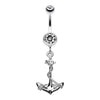 Classic Rope Anchor Belly Button Ring-WildKlass Jewelry