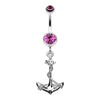 Classic Rope Anchor Belly Button Ring-WildKlass Jewelry
