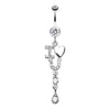 I Heart You Sparkle Belly Button Ring-WildKlass Jewelry