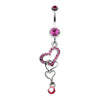 Alluring Jeweled Heart Belly Button Ring-WildKlass Jewelry
