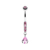 Sparkly Gem Droplet Belly Button Ring-WildKlass Jewelry