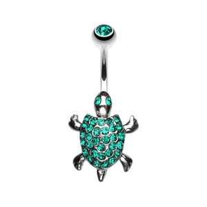 Adorable Turtle Dance Belly Button Ring-WildKlass Jewelry