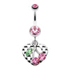 Charming Cherry Heart Belly Button Ring-WildKlass Jewelry