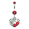 Charming Cherry Heart Belly Button Ring-WildKlass Jewelry