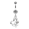 Sweet Butterfly Heart Belly Button Ring-WildKlass Jewelry