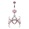 Angel Heart Wing Sparkle Belly Button Ring-WildKlass Jewelry