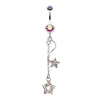 Shooting Vibrant Stars Belly Button Ring-WildKlass Jewelry