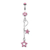 Shooting Vibrant Stars Belly Button Ring-WildKlass Jewelry