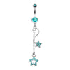 Shooting Vibrant Stars Belly Button Ring-WildKlass Jewelry