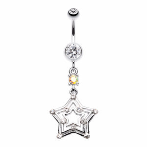 Dazzling Star Belly Button Ring-WildKlass Jewelry