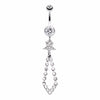 Dazzle Loops Star Belly Button Ring-WildKlass Jewelry