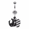 Vibrant Anchor Nautical Heart Belly Button Ring-WildKlass Jewelry