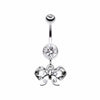 Twinkling Bow Belly Button Ring-WildKlass Jewelry