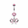 Twinkling Bow Belly Button Ring-WildKlass Jewelry