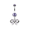 Twinkling Bow Belly Button Ring-WildKlass Jewelry