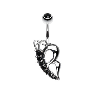 Butterfly Sparkle Belly Button Ring-WildKlass Jewelry